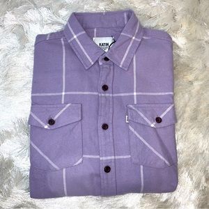 Katin Men’s Monty Flannel in Lavender. Size Small. NWT.